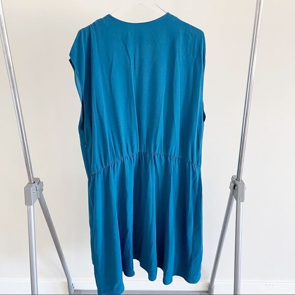 Rachel Zoe Blue Ruffle Fit & Flare Mini Dress 22W - Picture 6 of 8